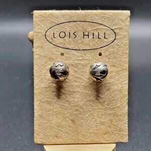 LOIS HILL Sterling Silver Scroll Ball Earrings